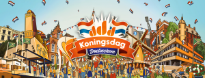 Banner Koningsdag in Doetinchem. Koningsdag Doetinchem.